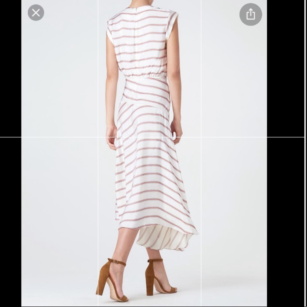 Veronica Beard synthetic Jackie red and white stripe midi dress